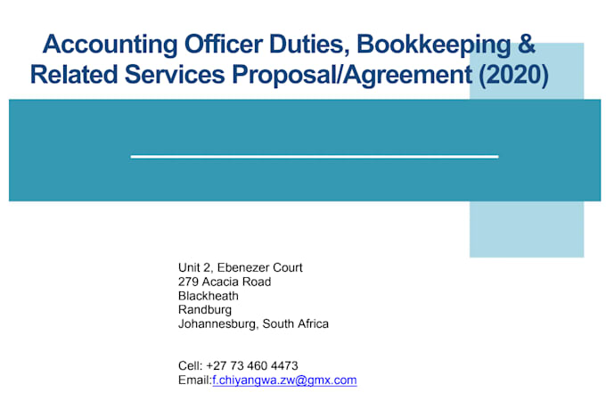 prepare financial statements, bookkeeping, audit preparation